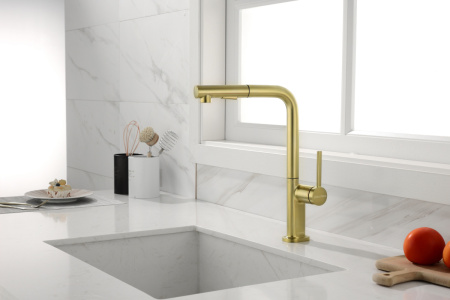 Смеситель для кухни Paulmark NEO Ne214419-BG на мойку золото